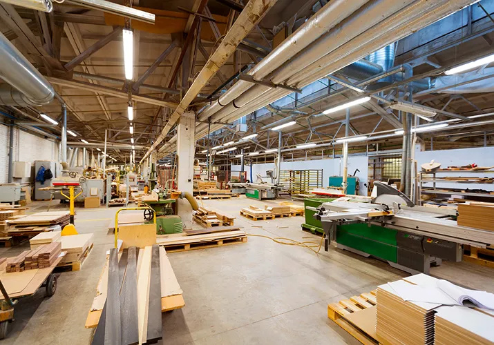 Производство компании Русский Запад — подготовка древесины