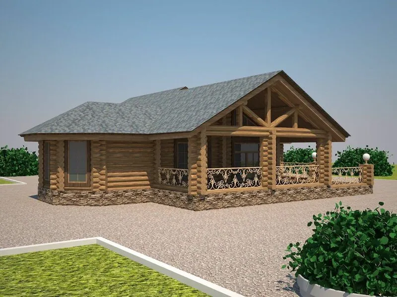 Дом из оцилиндрованного бревна