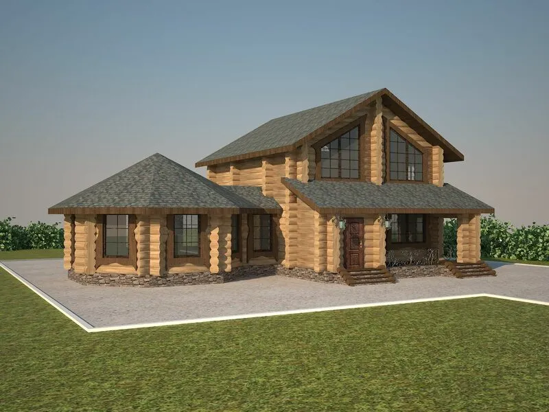 Дом из оцилиндрованного бревна