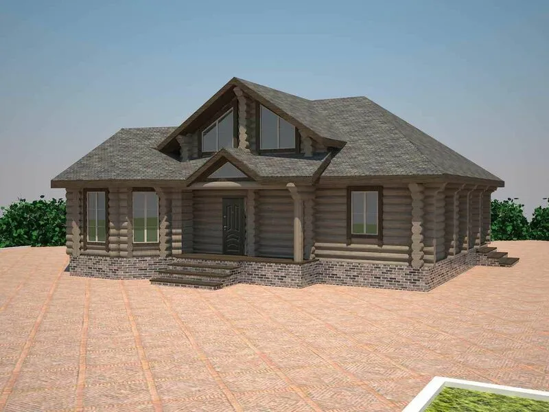 Дом из оцилиндрованного бревна