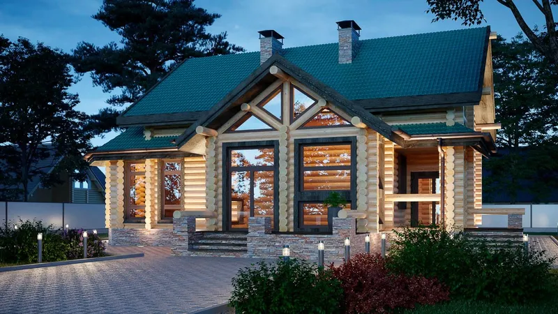 Дом из оцилиндрованного бревна