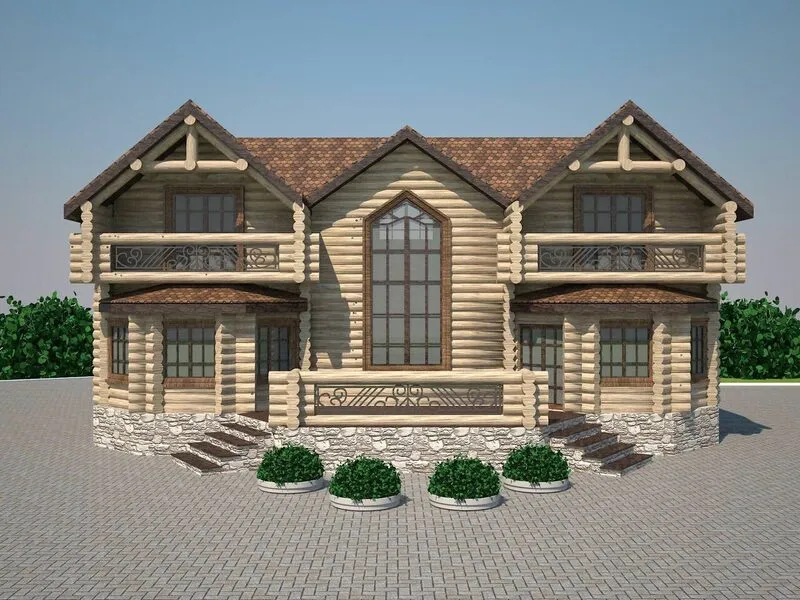 Дом из оцилиндрованного бревна